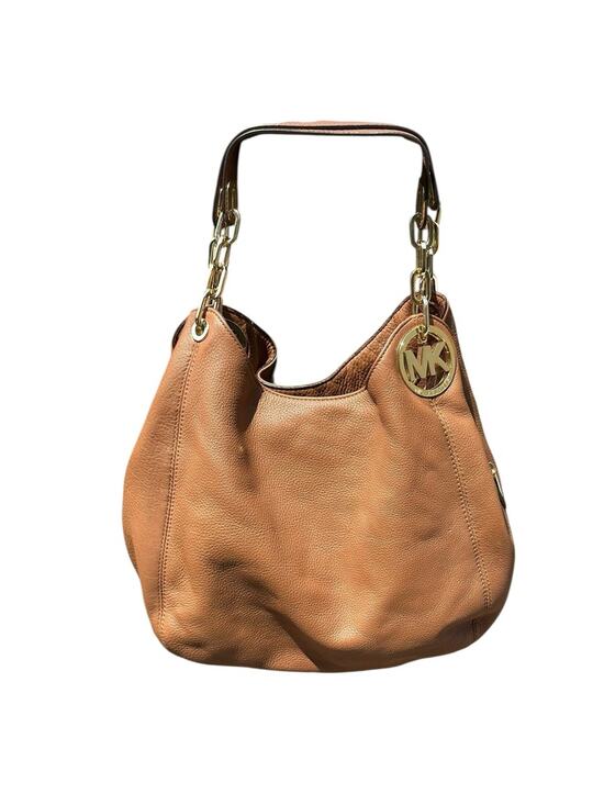 Michael Kors Handbags - Michael Kors Large Fulton Brown Leather Shoulder Bag